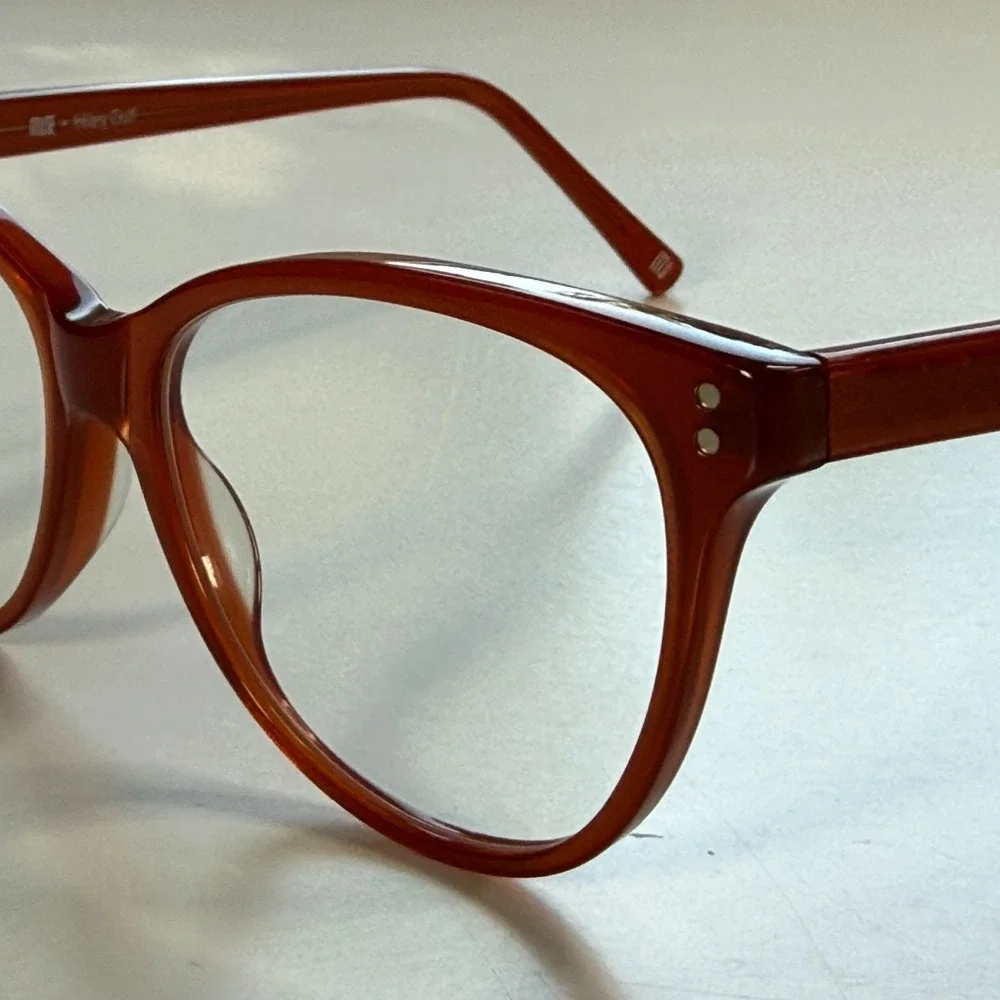 MUSE x Hilary Duff Betty Cat-Eye Eyeglasses Frames Only Womens‎ Brick 52-14-140